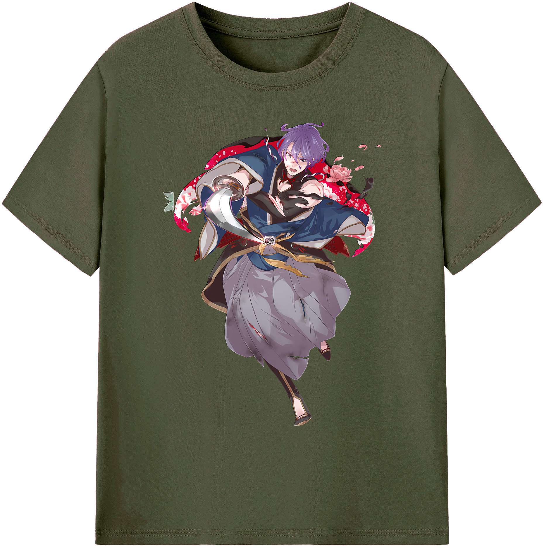 （画像用） 刀剣乱舞 Touken Ranbu 綿100％ メンズ半袖Tシャツ｜肌触りやわらか＆通気性